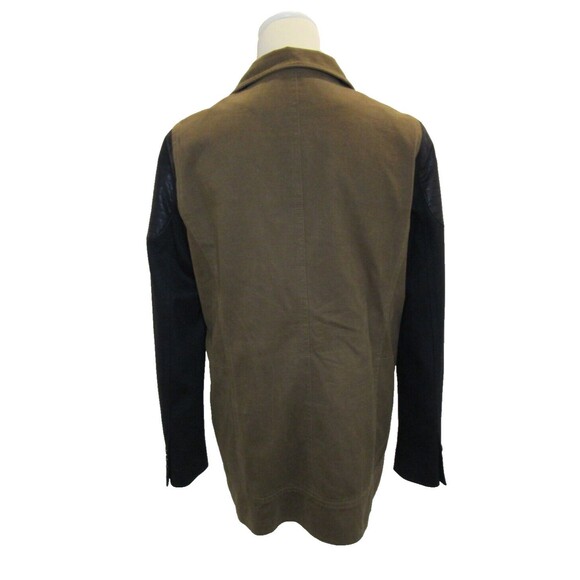 James Jeans Womens M Ponte Sleeve Utility Jacket Soldier on Black Gorpcore USA - Picture 6 of 16